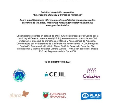 Opinión Consultiva “Emergencia climática y Derechos Humanos” ante la CIDH