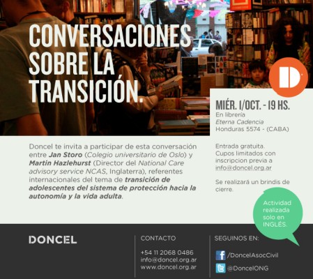Doncel invita: "Conversaciones sobre transición"