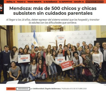 Mendoza: más de 500 chicos y chicas subsisten sin cuidados parentales - Unidiversidad - Sociedad