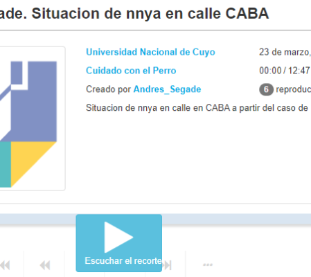Entrevista a Andres Segade - Situacion de NNyA en calle CABA - Universidad de Cuyo