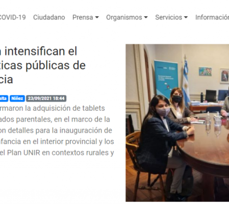 Provincia de Salta y Nación intensifican el trabajo en las políticas públicas de niñez y adolescencia